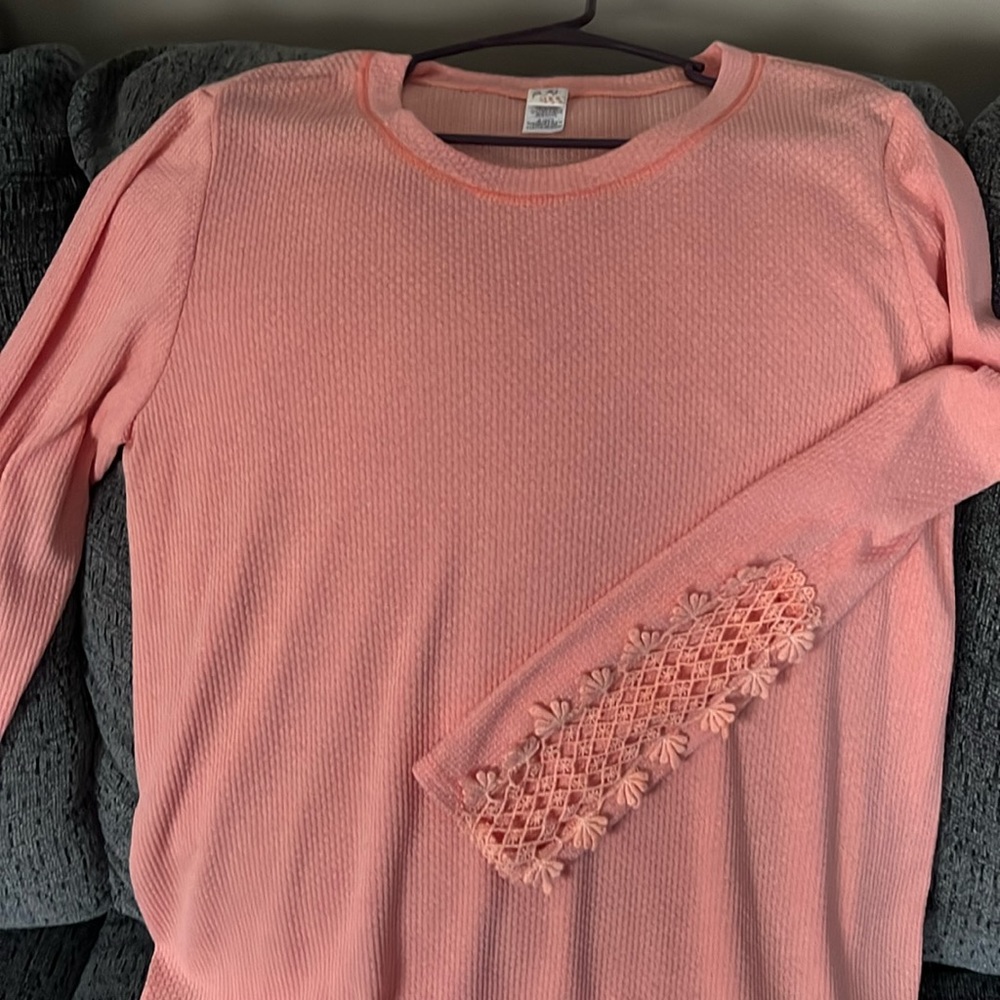 7th ray size 1x waffle knit long sleeve shirt